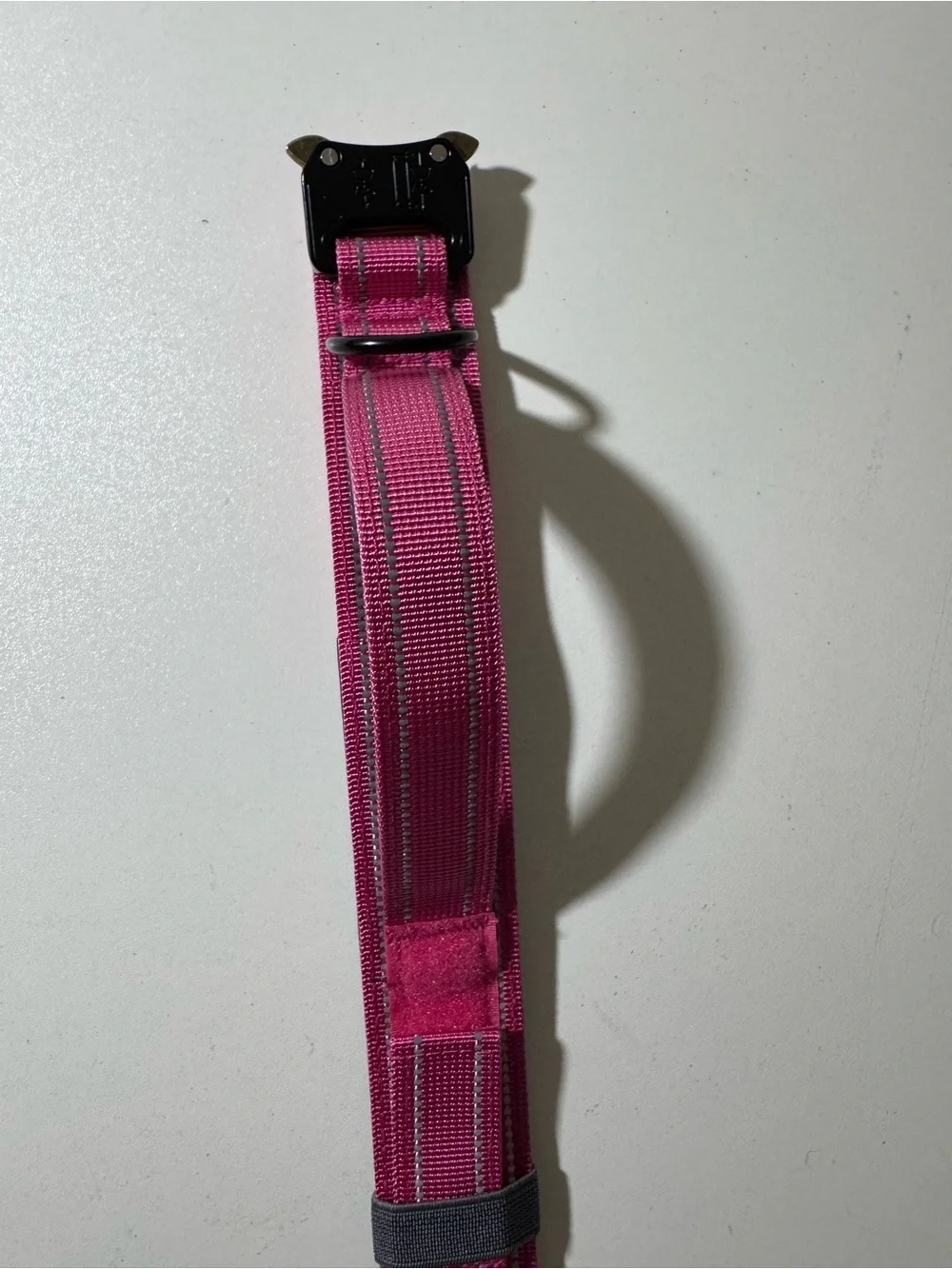 Pink Reflectivee Dog Collar with Quick-Release Buckle-Medium